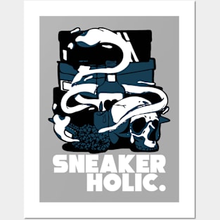 Sneaker Holic Armory Navy Sneaker Art Posters and Art